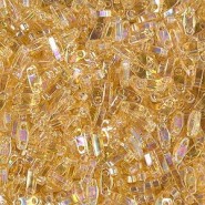 Miyuki quarter tila 5x1.2mm beads - Transparent light topaz ab QTL-251